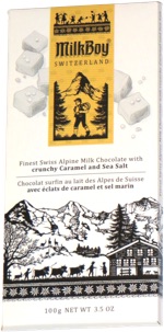 MilkBoy Finest Swiss Alpine Milk Chocolate with Crunchy Caramel and Sea Salt