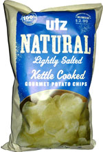 Utz Natural Lightly Salted Kettle Cooked Gourmet Potato Chips