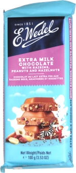 E. Wedel Extra Milk Chocolate with Raisins, Peanuts and Hazelnuts