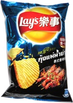Lay's Thick Potato Chips Thai BBQ Shrimp