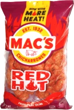 Mac S Chicharrones Red Hot Fried Pork Skins