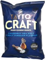 The Tayto Craft Hand Cooked Crisps Causeway Sea Salt & Malt Vinegar Flavour