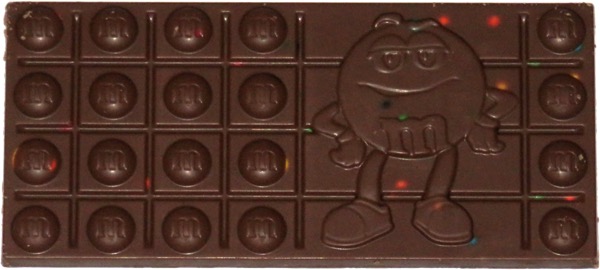 Closeup of M&M`s Milk Chocolate Candies Made by Mars Inc. on