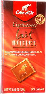 Côte d'Or Expériences Lait Intense Belgian Milk Chocolate Confection with a Dark Chocolate Filling