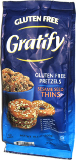 Gratify Gluten Free Pretzels Sesame Seed Thins