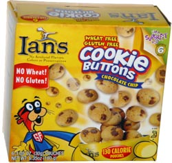 Ian's Wheat Free Gluten Free Cookie Buttons Chocolate Chip