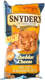 snyder hanover cheddar pretzels cheese snack pretzel sandwiches snacks review taquitos