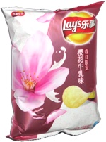 Lay's Spring Limited Edition Cherry Blossom Cow Milk Flavor