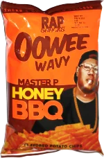 Rap Snacks Oowee Wavy Master P Honey BBQ Flavored Potato Chips