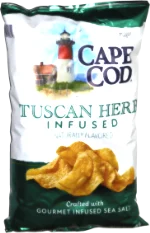 Cape Cod Potato Chips Tuscan Herb Infused Crafted with Gourmet Infused Sea Salt